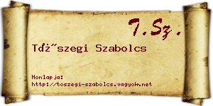 Tószegi Szabolcs névjegykártya